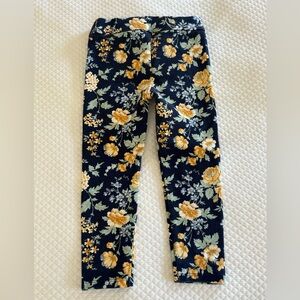 EUC Janie and Jack 3T navy floral print leggings